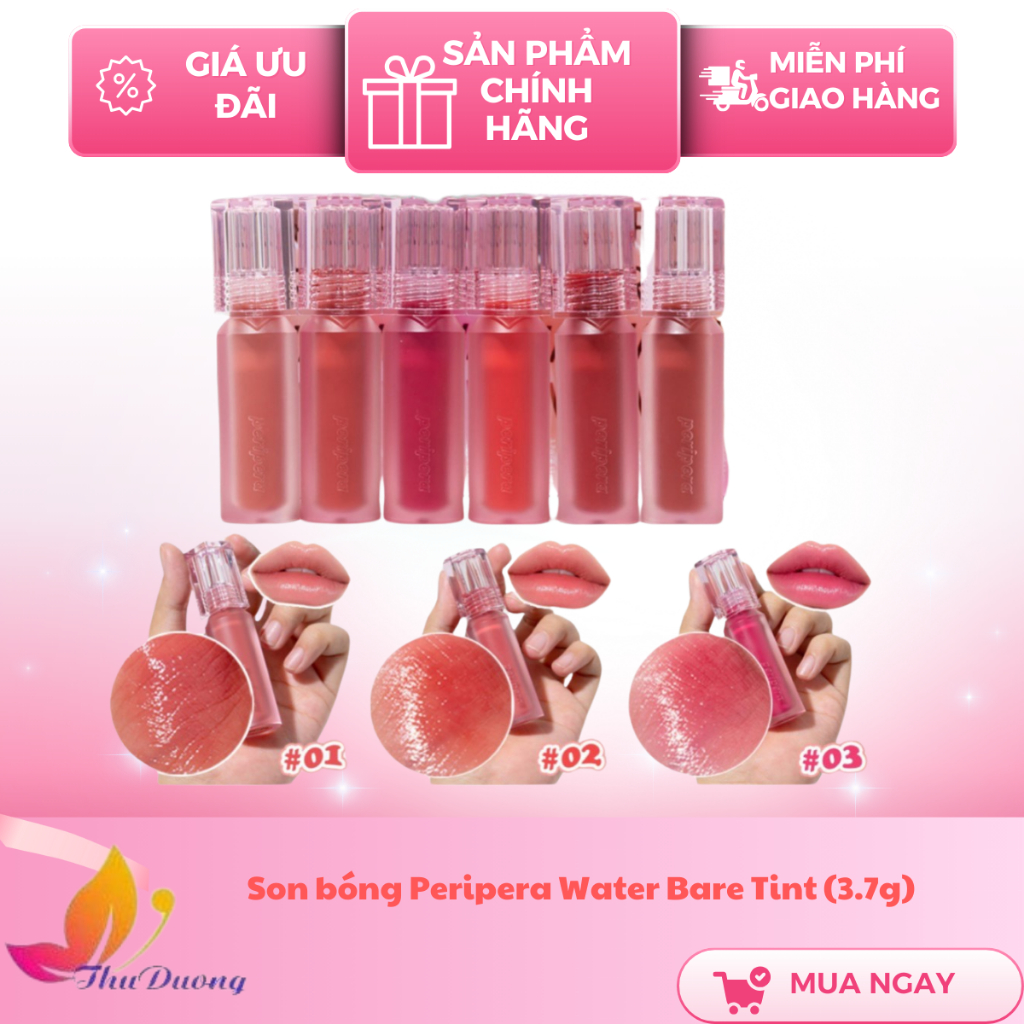 Son bóng Peripera Water Bare Tint (3.7g)