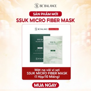 Mặt Nạ Vải Vi Sợi Be'Balance SSUK MICRO FIBER MASK Chiết Xuất 4 Loại Ngải Cứu kết hợp NMN và Cà Chua Xanh 1 Hộp 10 Miếng