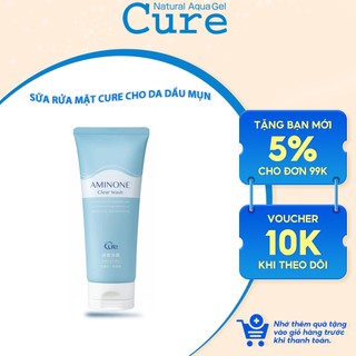  Sữa rửa mặt CURE AMINONE CLEAR WASH Nhật Bản 130g - Sạch sâu không khô da cho da nhạy cảm 
