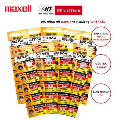 Pin Maxell SR626 / SR621 / SR920 / SR616 / SR521 / SR726/ SR716/ SR721/ SR927/ SR516 (Đồng Hồ Đeo Tay) - Hàng Chính Hãng