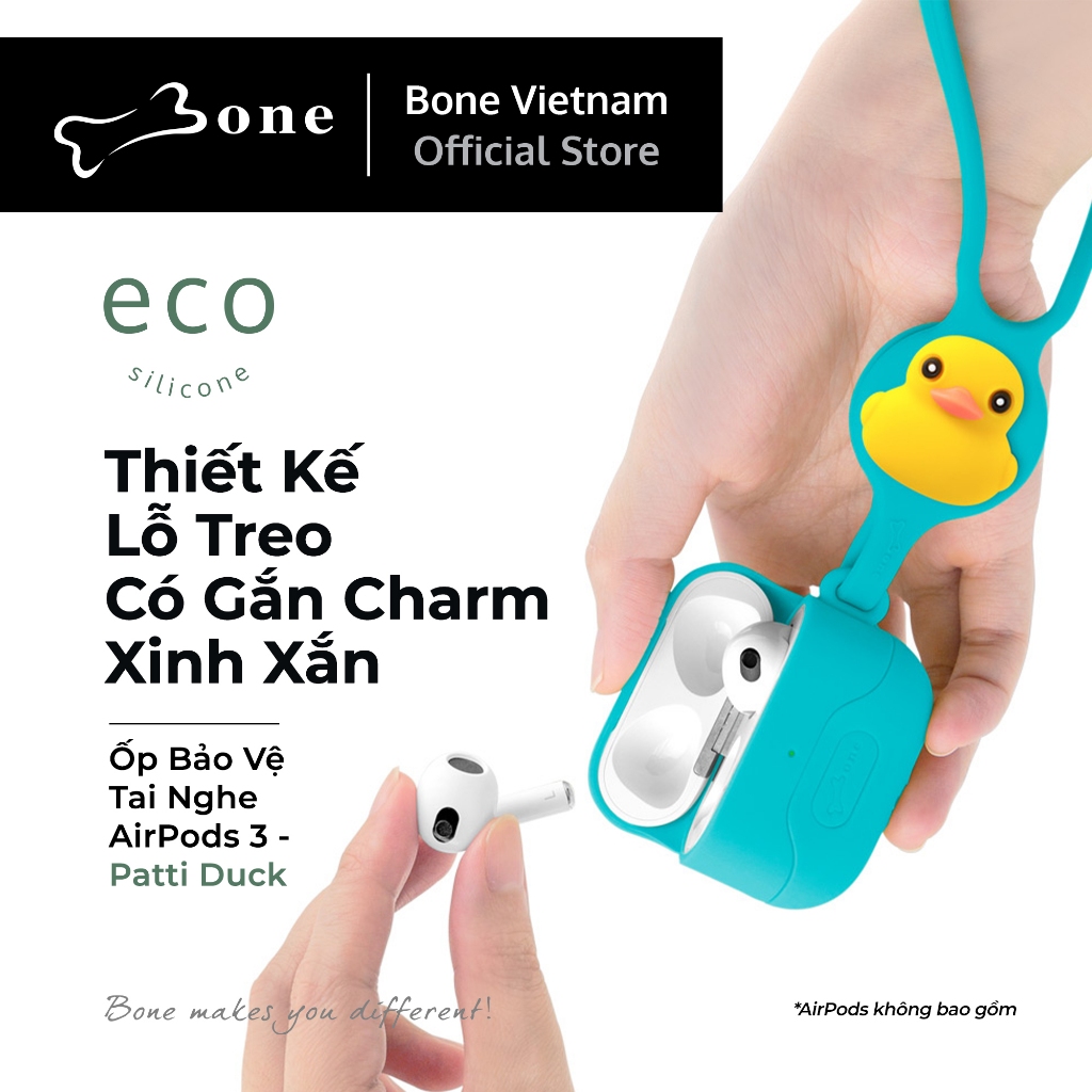 Ốp bảo vệ AirPods 3 Bone AirPods 3 Strap Case thiết kế hai mảnh thời trang chống sốc và trầy xước