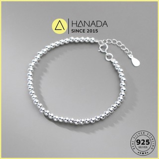 [BẠC 925-BH TRỌN ĐỜI] Lắc Tay Bạc 925 Hanada Bi Tròn 3MM, Vòng Tay Quà Tặng,Mang hằng ngày 1164 F12