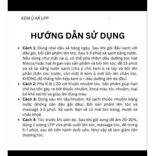 Hấp Ủ Phục hồi tóc LPP phục hồi tóc nát ,tóc hư tổn