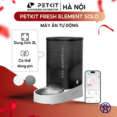 Máy Cho Mèo, Chó Ăn Tự Động Petkit Fresh Element Solo màu Trắng, Xám không camera