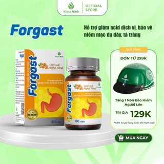 Viên uống Forgast, giảm ợ chua, đầy hơi, khó tiêu- Hộp 60 viên