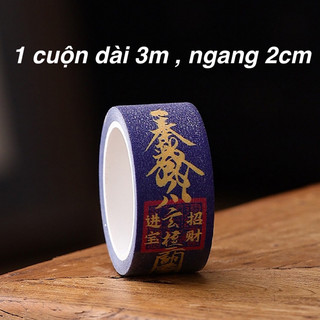  Băng keo chiêu tài tiến bảo dài 3m  ngang 2cm phong ấn vật phẩm phong thủy 