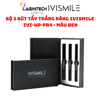  Bộ 3 Bút Tẩy Trắng Răng IVISMILE IVI-WP-PR4  Màu Đen  - Hàng Chính Hãng 