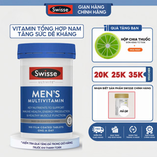 Vitamin tổng hợp cho nam giới Swisse Ultivite Men's Multivitamin của Úc 100 viên bổ sung 50 loại khoáng chất cho cơ thể