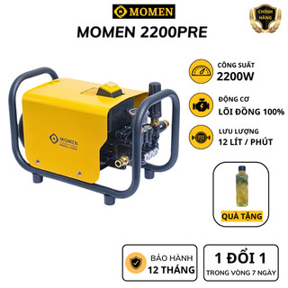  Máy rửa xe cao áp Momen2200pre,máy bán công nghiệp,động cơ lõi Đồng,CB hạn chế rò rỉ điện,phù hợp xịt rửa gia đình 