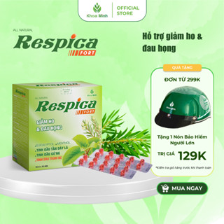 Viên dầu Respica Fort,giảm ho, đau họng - Hộp 100 viên (date T12/2025)