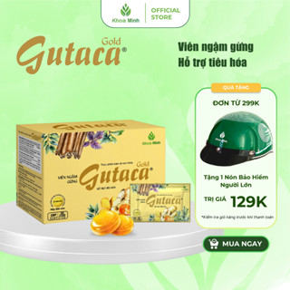 Kẹo Gừng Gutaca Gold, hộp 200 viên, ấm bụng, trợ tiêu hoá, giảm các triệu chứng ăn uống không tiêu.