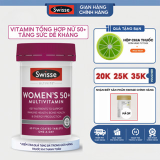 Vitamin tổng hợp cho nữ trên 50 tuổi Swisse Ultivite Women's 50+ Multivitamin 60 viên hỗ trợ tăng sức đề kháng