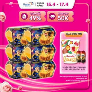 Combo 6 Xúc xích tiệt trùng Heo cao bồi Joy nhân phô mai vị bắp - (1cây x 32gr + 1túi đồ chơi 40gr)