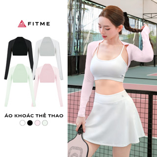  Áo khoác thể thao nữ Fitme GOC dáng lửng thoáng khí hỗ trợ tập gym chơi tennis pickleball UPF50+ ANCD01 