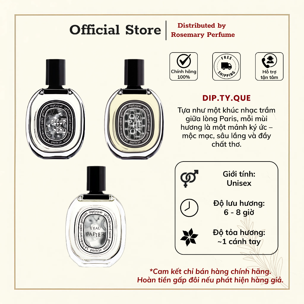 [Mẫu thử] DIP Papier | Orpheon | Fleur De Peau | Tam Dao | Eau Rose | ILIO | Do Son | Philosykos | Moheli