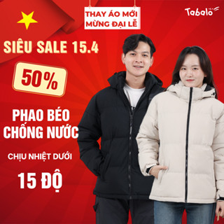 Áo Phao Nam Nữ Tabalo Retro Nuptse - Áo Phao Béo Đại Hàn Mùa Đông Có Mũ Tháo Rời, Áo Khoác Phao Cực Ấm