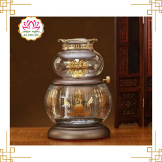 Đèn Dầu - Đèn Dầu Thờ Cúng Phật Pha Lê mã 050