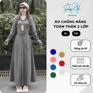 Áo chống nắng 2 lớp kiểu váy xoè siêu thoáng, Ảnh thật