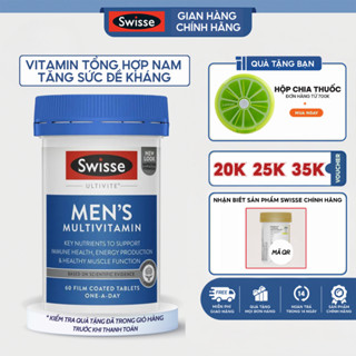 Vitamin tổng hợp cho nam giới Swisse Ultivite Men's Multivitamin 60 viên tăng cường sức khỏe toàn diện