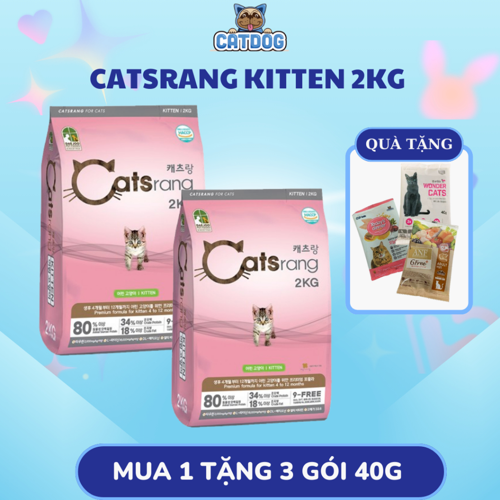 (2KG) THỨC ĂN HẠT CHO MÈO NHỎ CATSRANG KITTEN