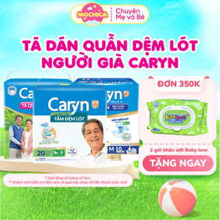 Tã dán quần đệm lót người già Caryn M L XL Lõi bông cao cấp thấm hút mỏng nhẹ, cho bề mặt luôn khô thoáng