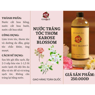 Nước Tráng Tóc Thơm Karose Blossom 500ml - chăm sóc tóc mềm thơm
