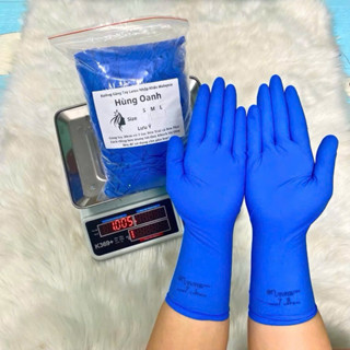 ( Chuẩn 1kg ) Găng tay cao su xanh dài 30cm không bột,chất liệu latexx,siêu bền,chống thủng,chống nước