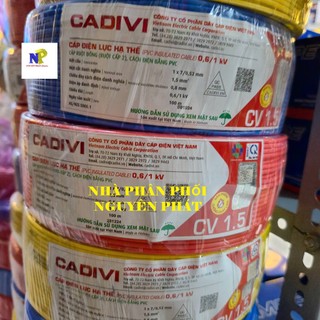 [CADIVI] Dây Điện Đơn CDV1.5 - Cuộn 100m