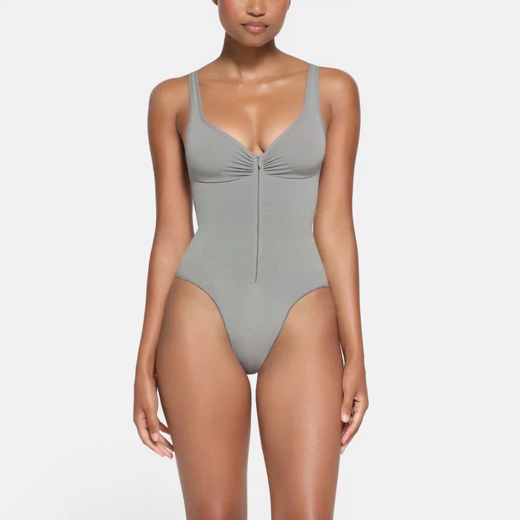 Bodysuit định hình toàn thân Khoá Kéo Shapewear Bodysuit nâng mông siết eo