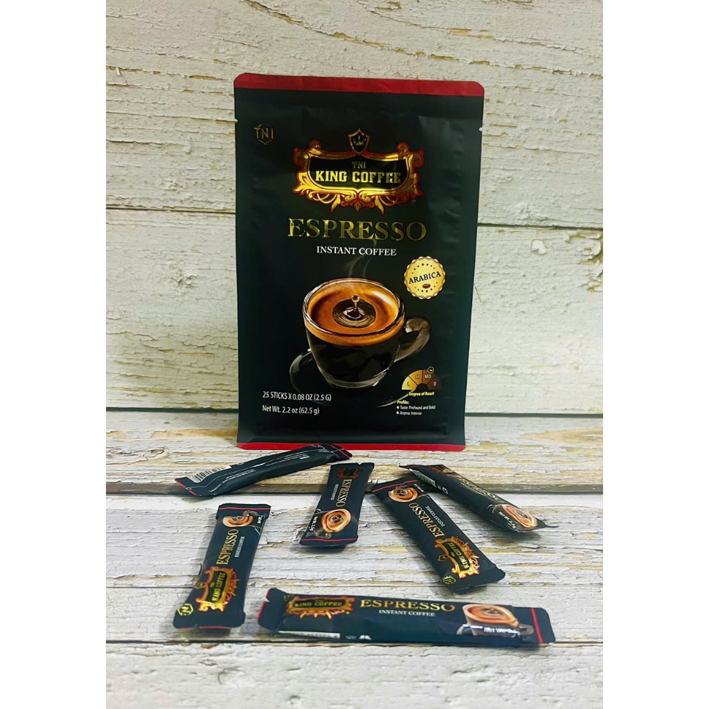 Cà Phê Hòa Tan Đen ESPRESSO King Coffee Túi 25 gói