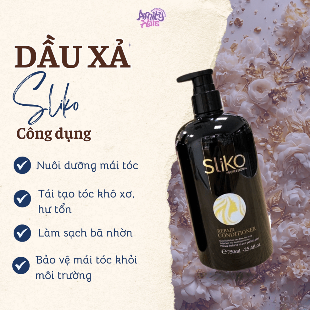 [HOT DEAL] Dầu Xả SLIKO Hương nước hoa 750ml | Amity Hairs | Mềm mượt tức thì Dưỡng tóc khô xơ Dưỡng