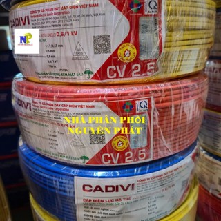 [CADIVI] Dây Điện Đơn CDV2.5 - Cuộn 100m