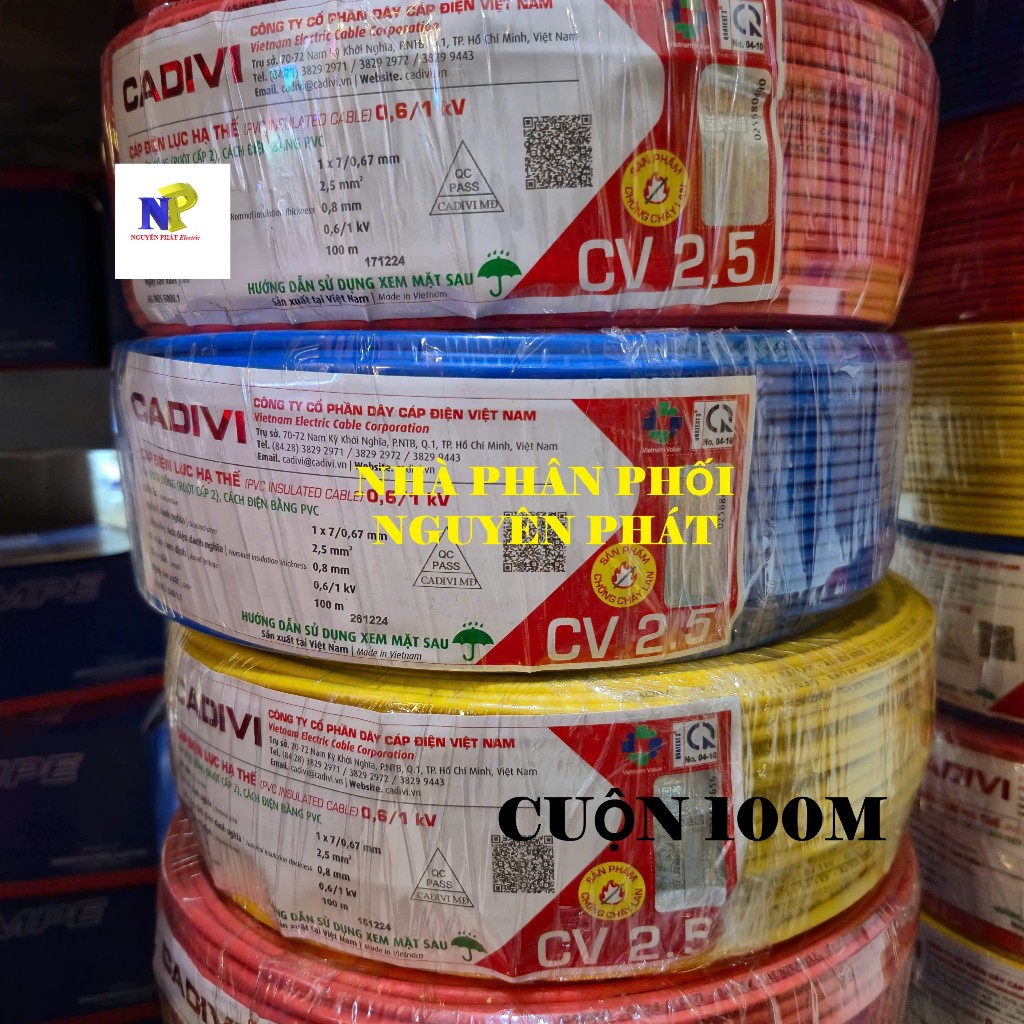 [CADIVI] Dây Điện Đơn CDV2.5 - Cuộn 100m