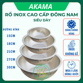  Rổ inox rá vo gạo Đông Nam inox 201 sáng bóng bền đẹp 