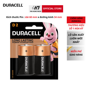 Vỉ 2 viên Pin Đại DURACELL Alkaline 1,5V - Hàng chính hãng