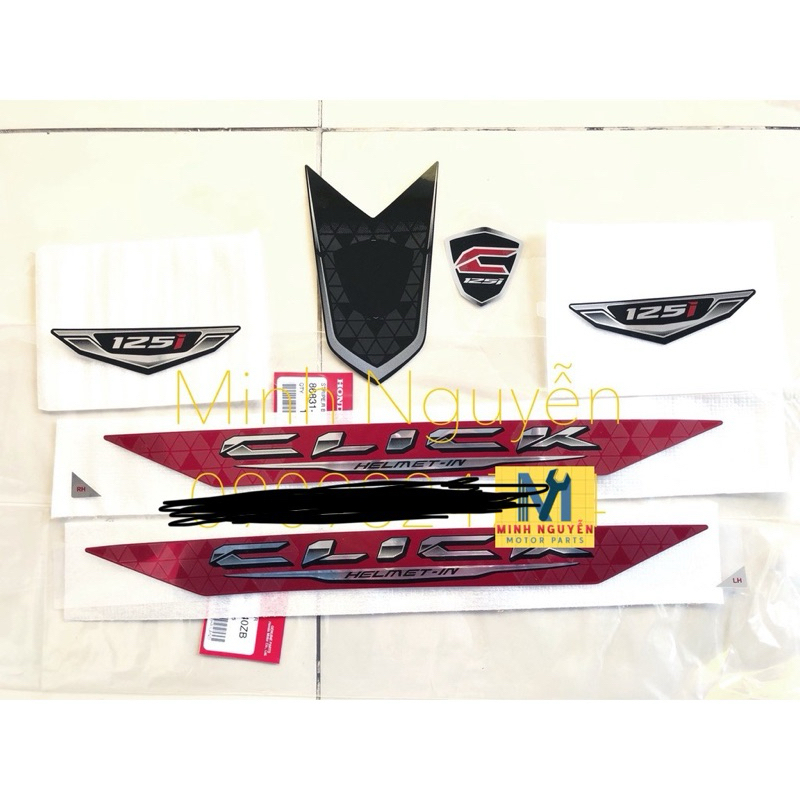 Tem click 125i màu đỏ