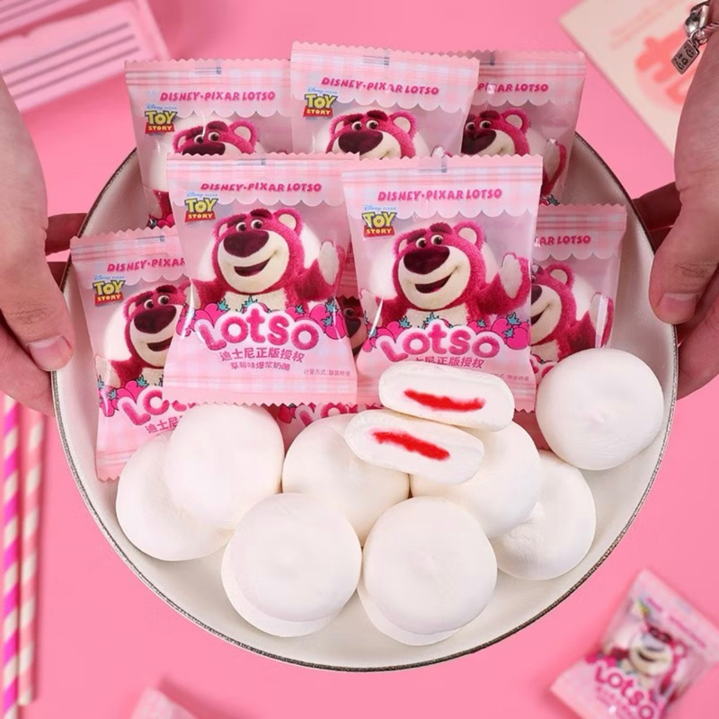 Kẹo Marshmallow Nhân Mứt Dâu Gấu Dâu Lotso - AN FOOD