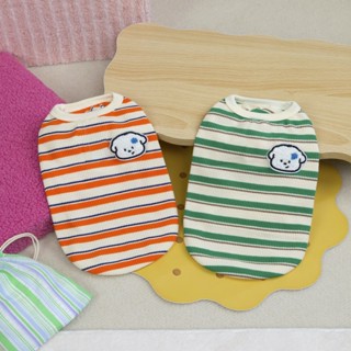 Áo Gấu Ba Lỗ Sọc Gấu Quần Áo Cho Chó Mèo Quần Áo Thú Cưng Mát Mùa Hè 2025 Hàn Quốc Hihapet.