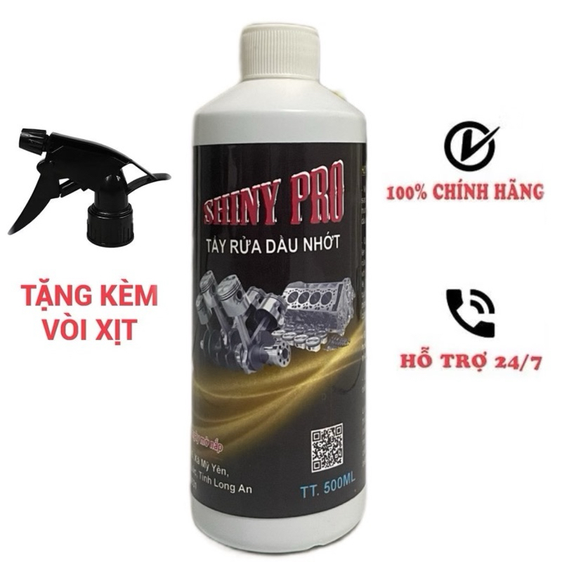 Nước tẩy dầu nhớt Ô Tô, Xe Tải Shiny pro Cleaner