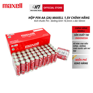Hộp Pin AA 1,5V Maxell Siêu bền bỉ , Không chảy nước - Hàng chính Hãng