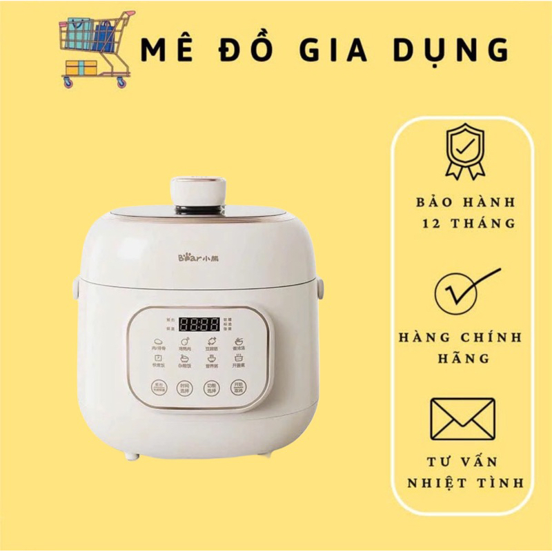 Nồi áp suất mini  YLB-A20x2 dung tích 2L màu trắng (nấu cháo , ninh hầm, nấu cơm ...)