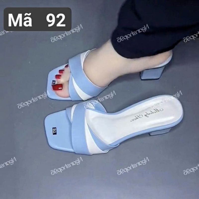dép cao gót quai chéo 3 phân 5 phân