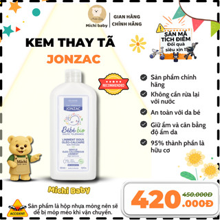 Michibaby- Kem Thay Tã Bỉm Ngừa Hăm Jonzac Không Cần Rửa Nước Cho Bé Sơ Sinh Eau Thermale Liniment -MC453