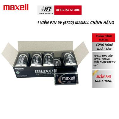Pin Maxell 9V / 6F22 - Hàng Chính Hãng