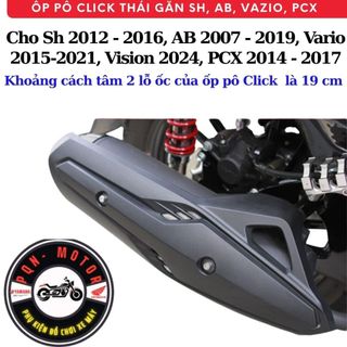 Ốp Pô Click Thái Lắp Sh 2012 - 2016, AB 2007 - 2019, Vario 2015-2021, Vision 2024, PCX 2014 - 2017