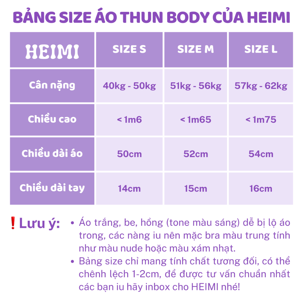 Áo thun trơn form ôm body chất cotton mịn co giãn HEIMI | BigBuy360 - bigbuy360.vn