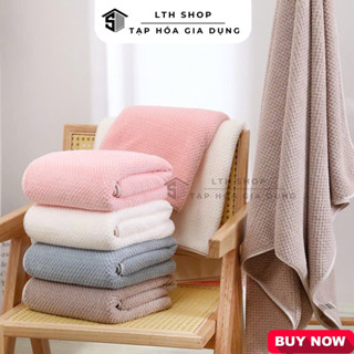 Khăn Tắm Sợi Tre Khổ Lớn 1m4x70cm - Khăn Tắm Lau Khô Đầu Tóc Siêu Thấm Hút LTH Shop