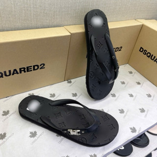 Dép tông nam nữ PB đế cao su ép xốp 2 lớp nổi vân mặt đế phối quai dây bấm khoá bạc boy phố DL142P