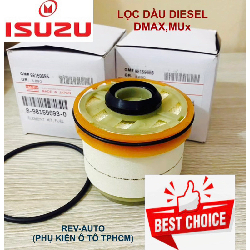 Lọc nhiên liệu ô tô Isuzu Dmax,MUx 2014+(Hàng xịn) lọc dầu Diesel