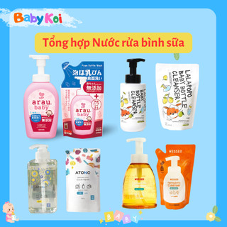 Nước rửa bình sữa Arau Baby - K-mom - Wesser - Atono2 - Pigeon 